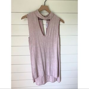 Acid Wash Tunic Top